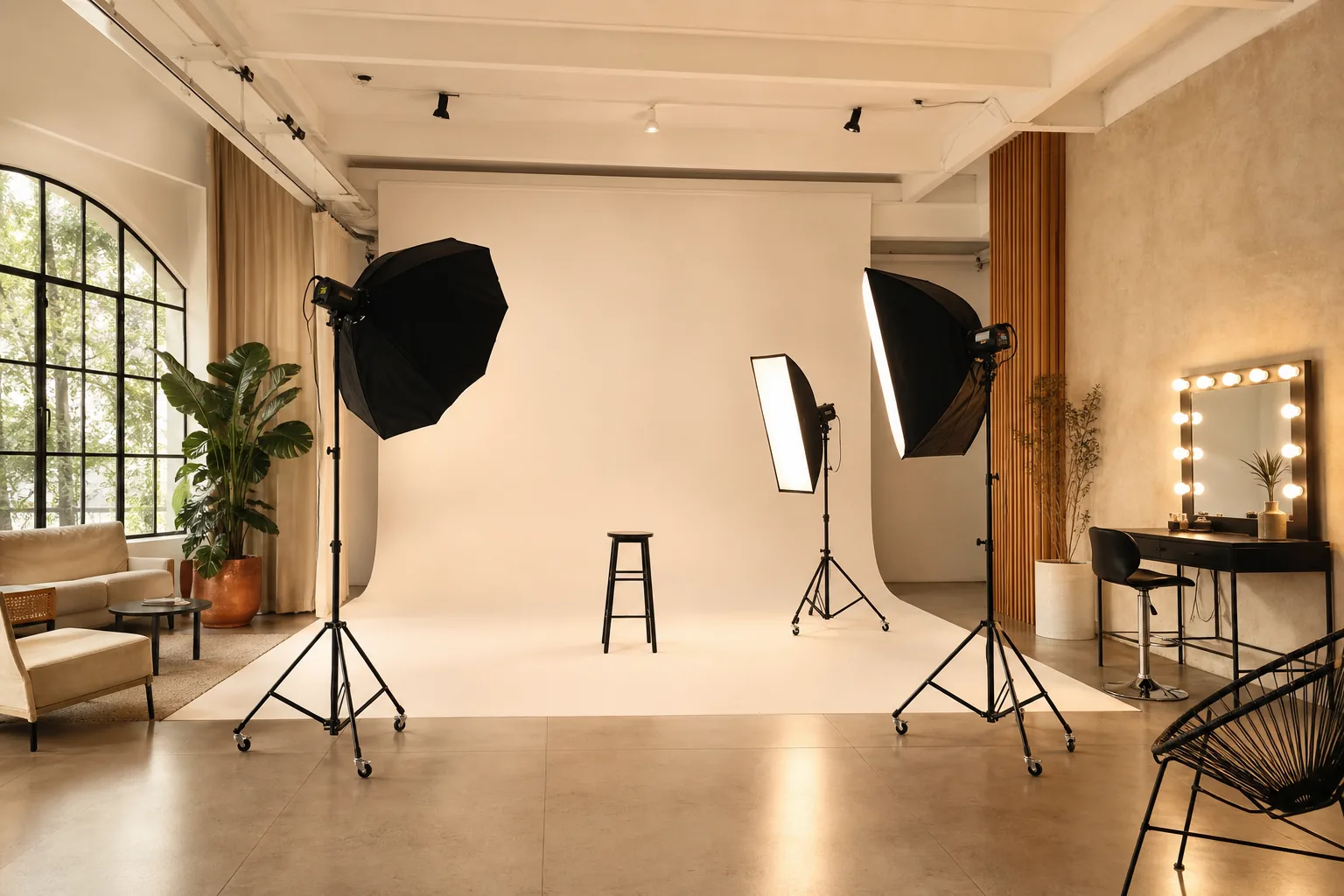 Estudio fotográfico en CDMX con ciclorama e iluminación profesional